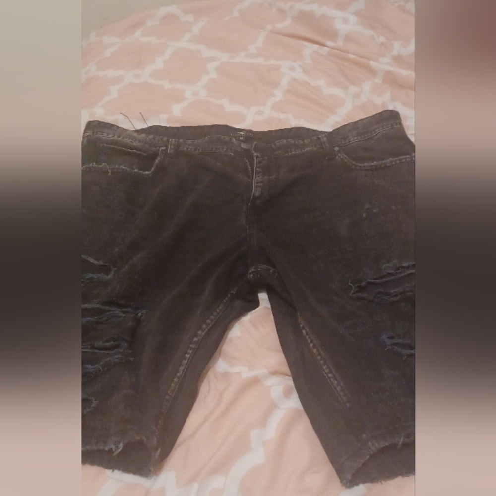 denim shorts distressed